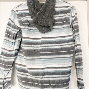 BILLABONG BOYS LG STRETCH FLANNEL HOODED SHIRT